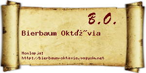 Bierbaum Oktávia névjegykártya